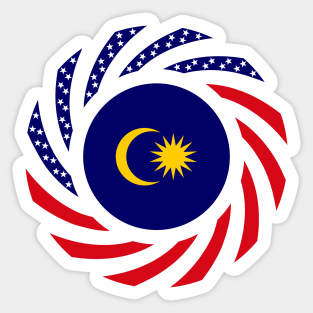 Malaysian American Multinational Patriot Flag Series Sticker